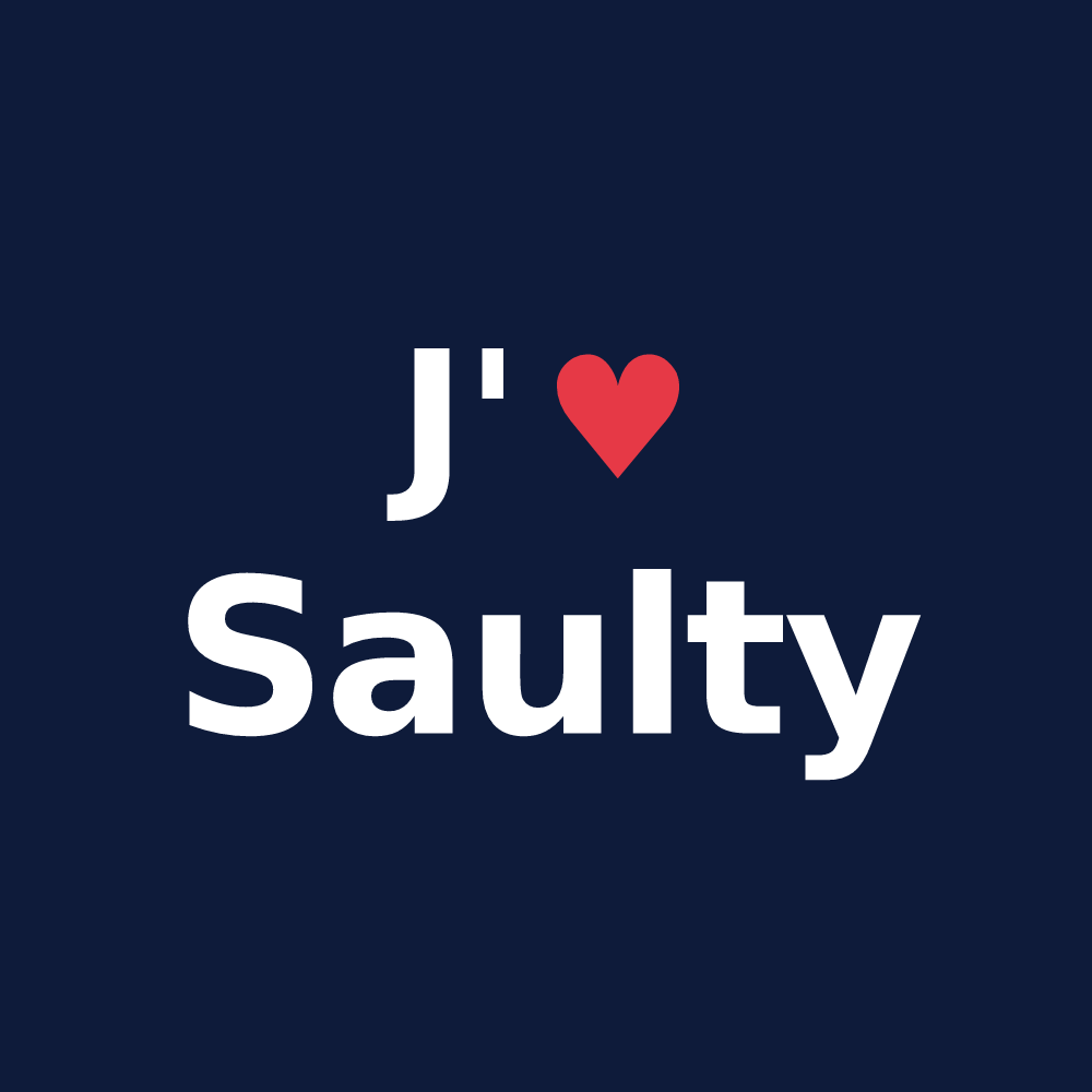 T-shirt personnalisé Saulty — design J'aime Saulty