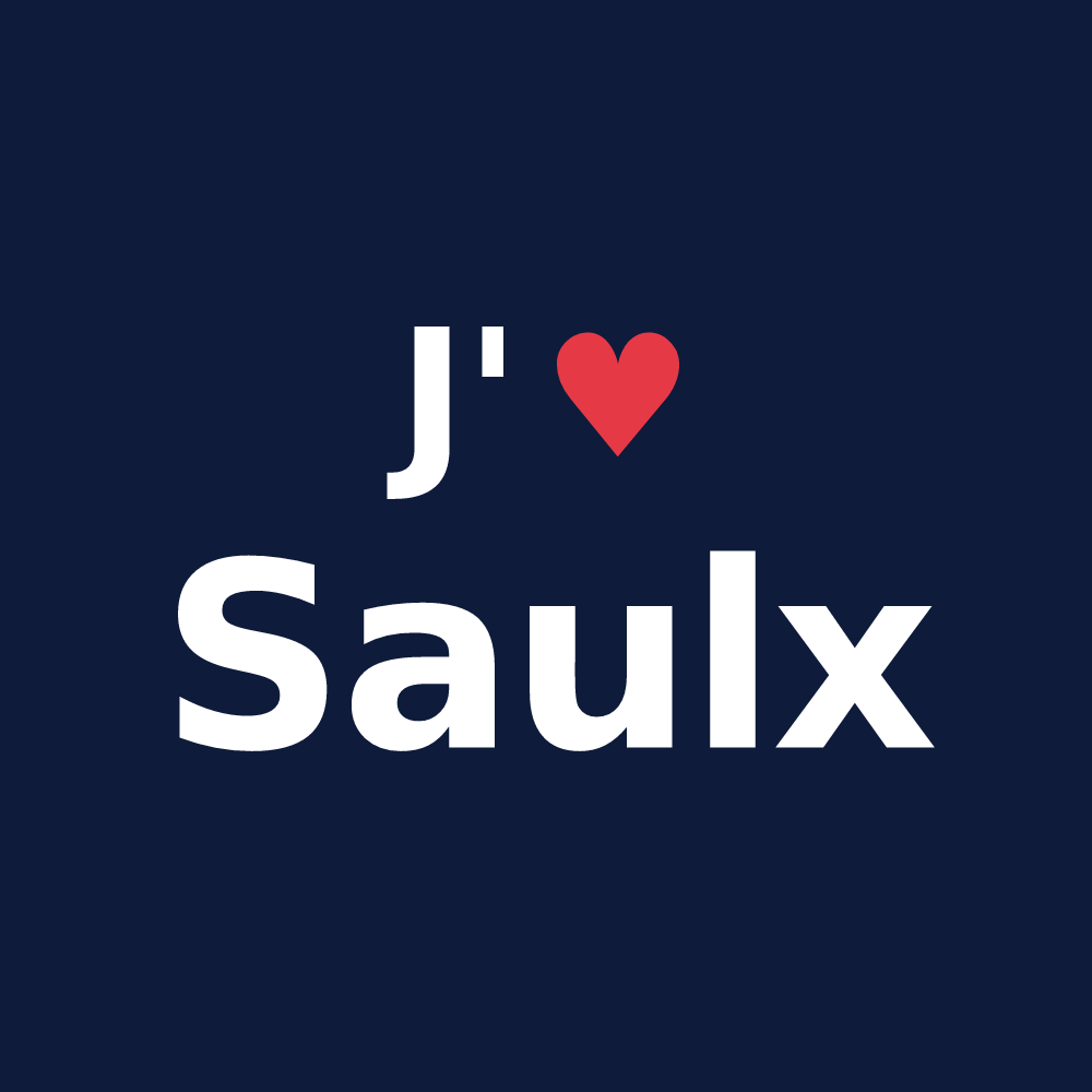 T-shirt personnalisé Saulx — design J'aime Saulx