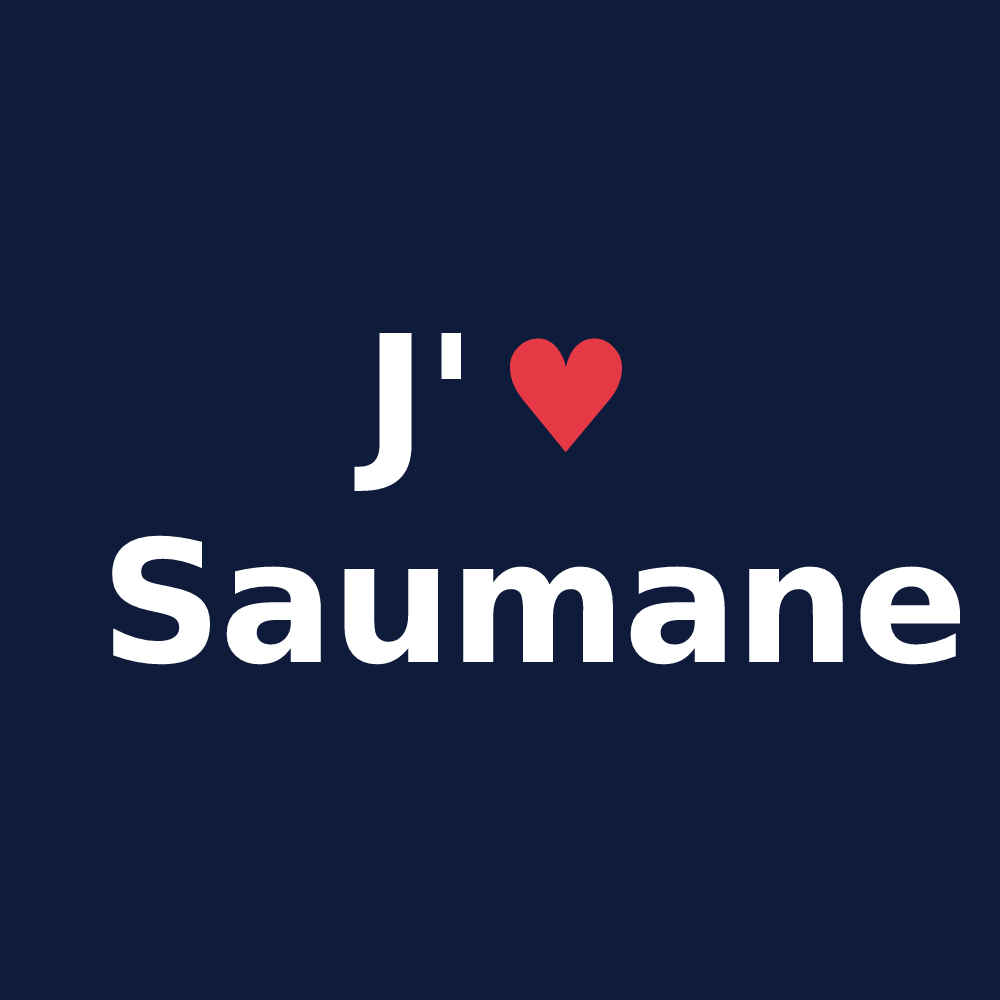 T-shirt personnalisé Saumane — design J'aime Saumane