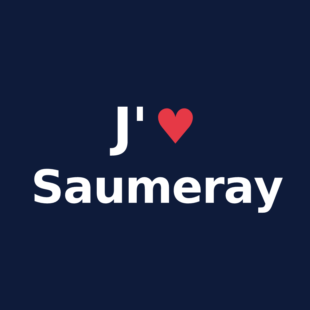 T-shirt personnalisé Saumeray — design J'aime Saumeray