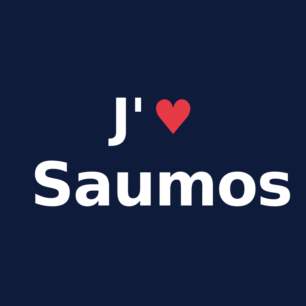 T-shirt personnalisé Saumos — design J'aime Saumos