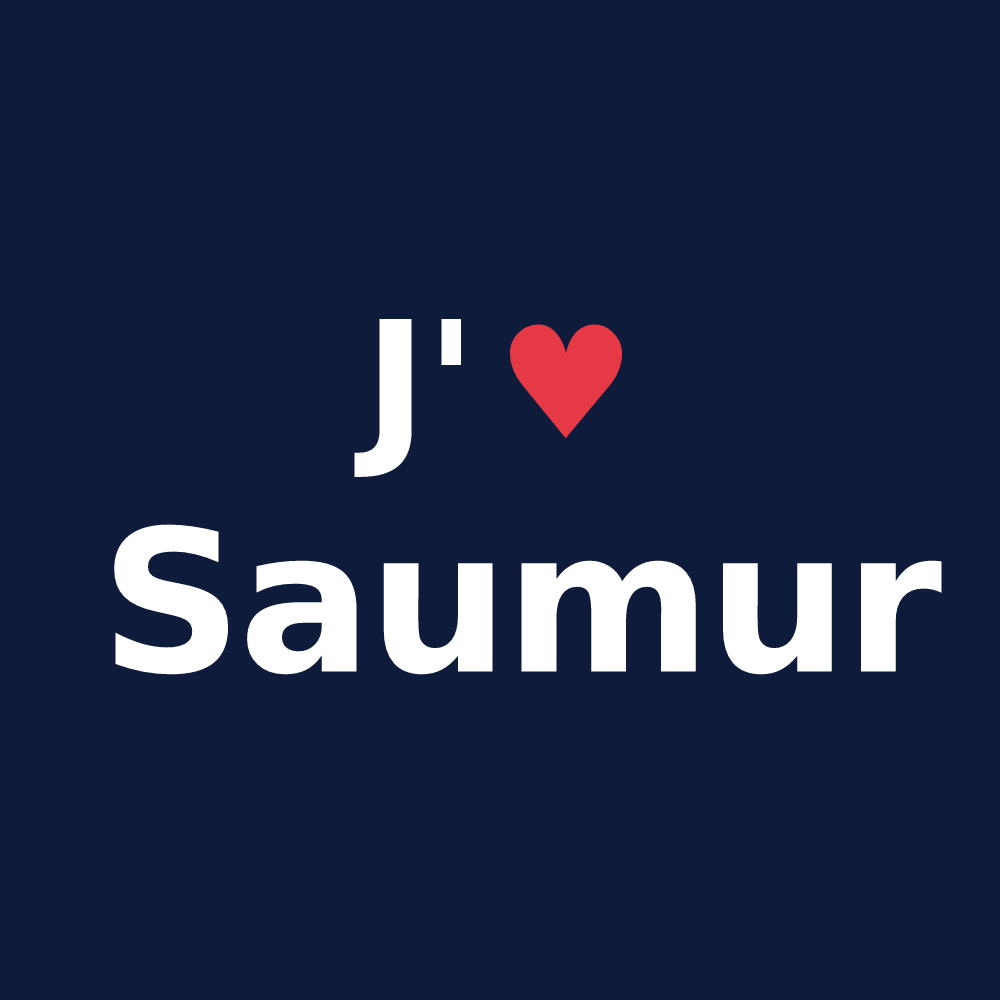 T-shirt personnalisé Saumur — design J'aime Saumur