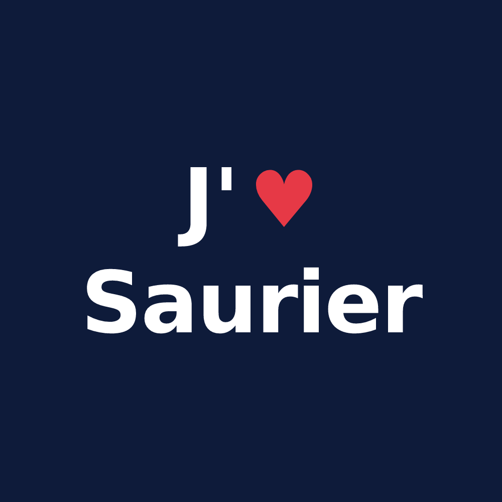 T-shirt personnalisé Saurier — design J'aime Saurier
