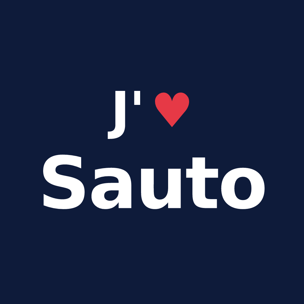 T-shirt personnalisé Sauto — design J'aime Sauto