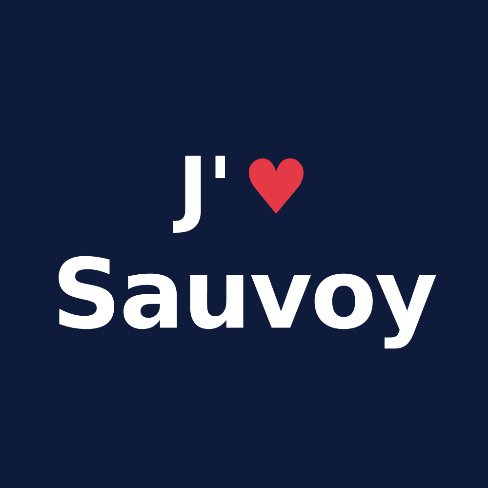 T-shirt personnalisé Sauvoy — design J'aime Sauvoy