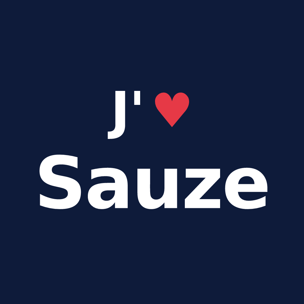T-shirt personnalisé Sauze — design J'aime Sauze
