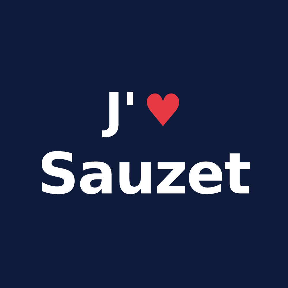 T-shirt personnalisé Sauzet — design J'aime Sauzet