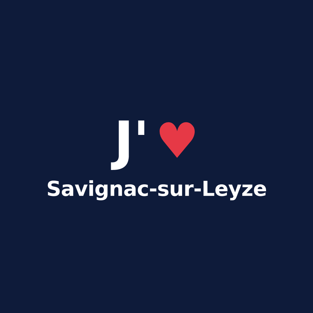 T-shirt personnalisé Savignac-sur-Leyze — design J'aime Savignac-sur-Leyze