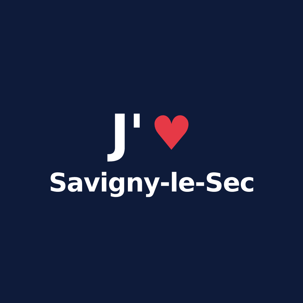 T-shirt personnalisé Savigny-le-Sec — design J'aime Savigny-le-Sec