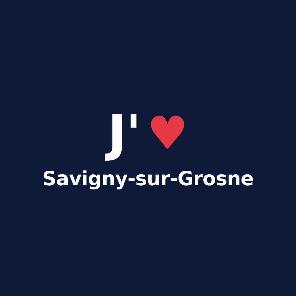 T-shirt personnalisé Savigny-sur-Grosne — design J'aime Savigny-sur-Grosne