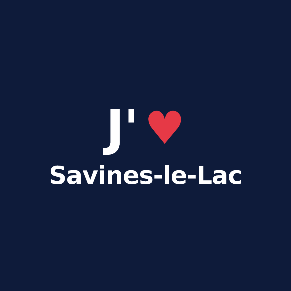 T-shirt personnalisé Savines-le-Lac — design J'aime Savines-le-Lac