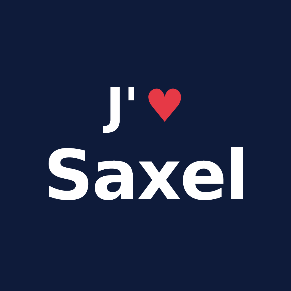 T-shirt personnalisé Saxel — design J'aime Saxel