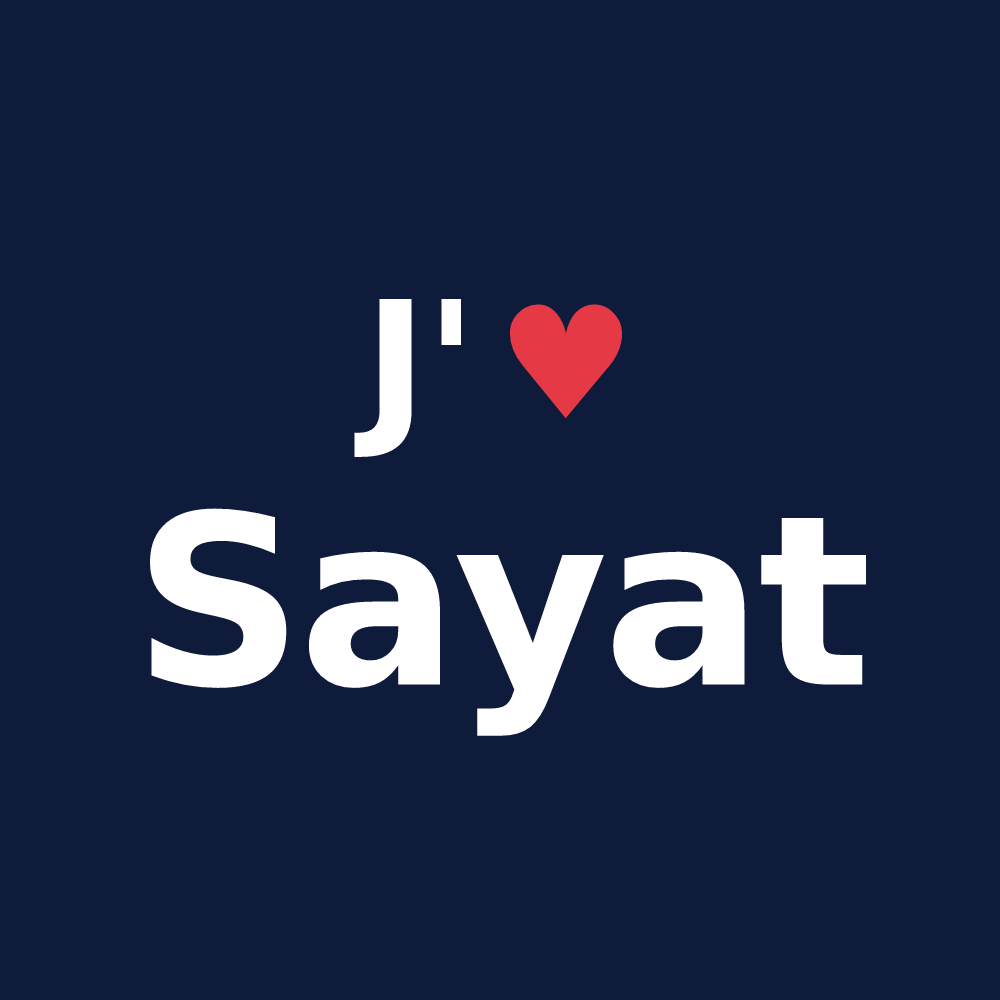 T-shirt personnalisé Sayat — design J'aime Sayat