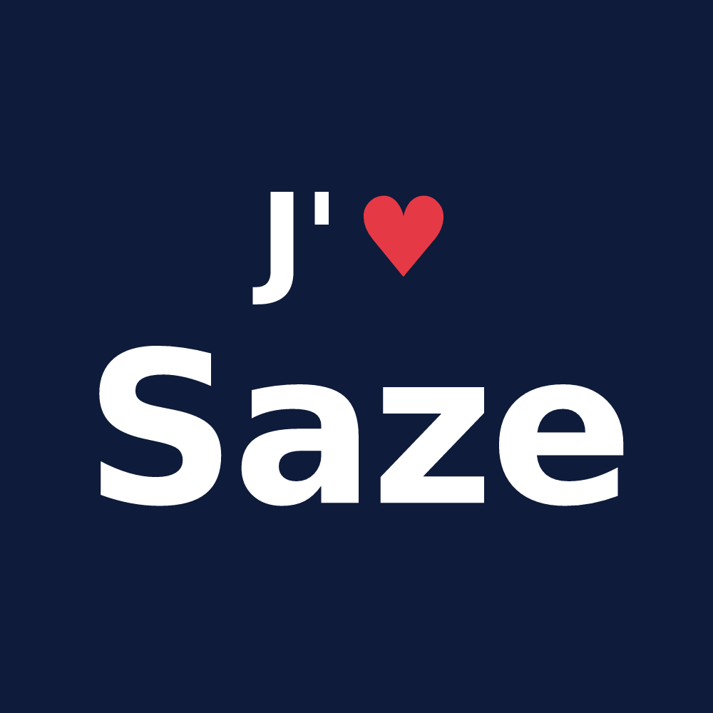 T-shirt personnalisé Saze — design J'aime Saze