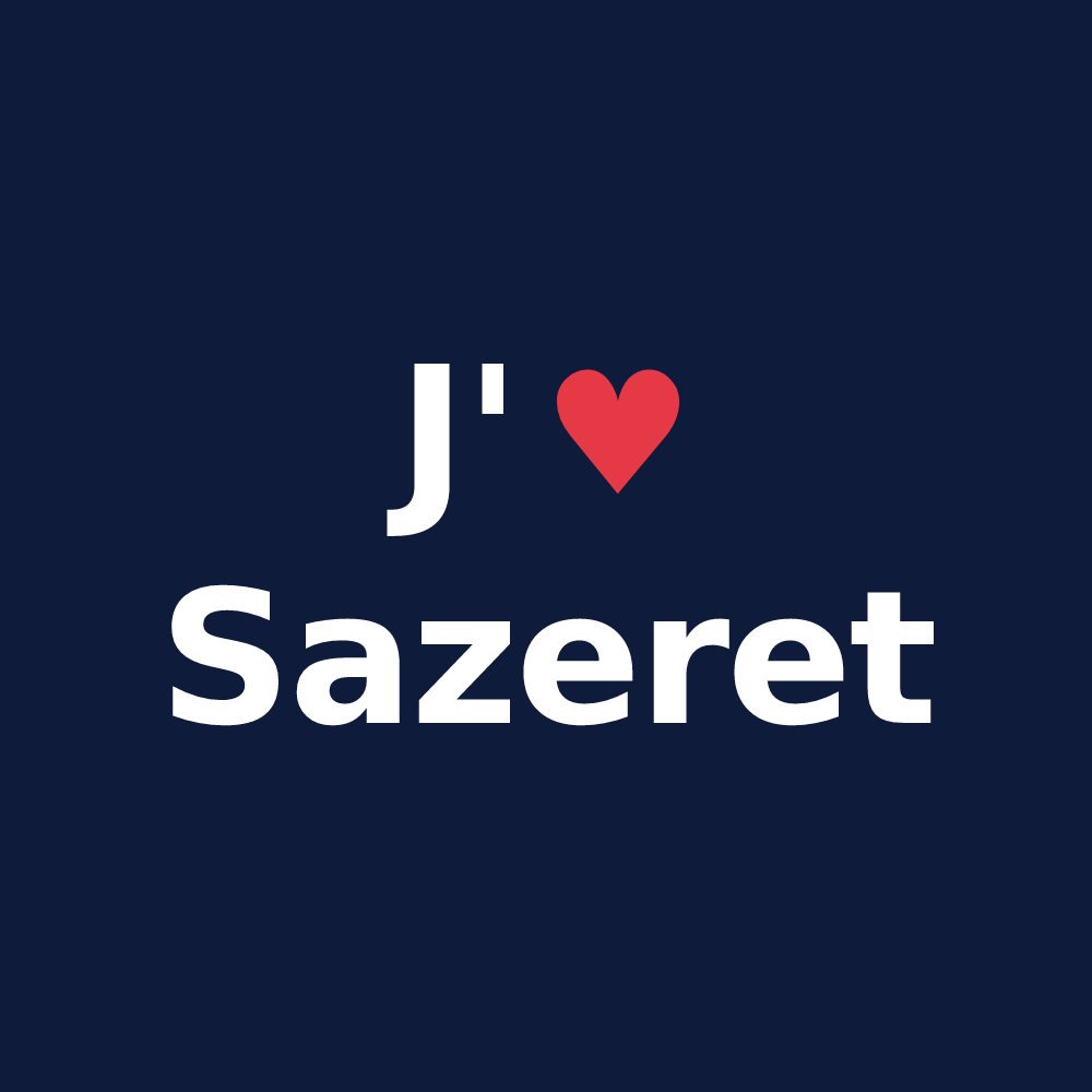 T-shirt personnalisé Sazeret — design J'aime Sazeret