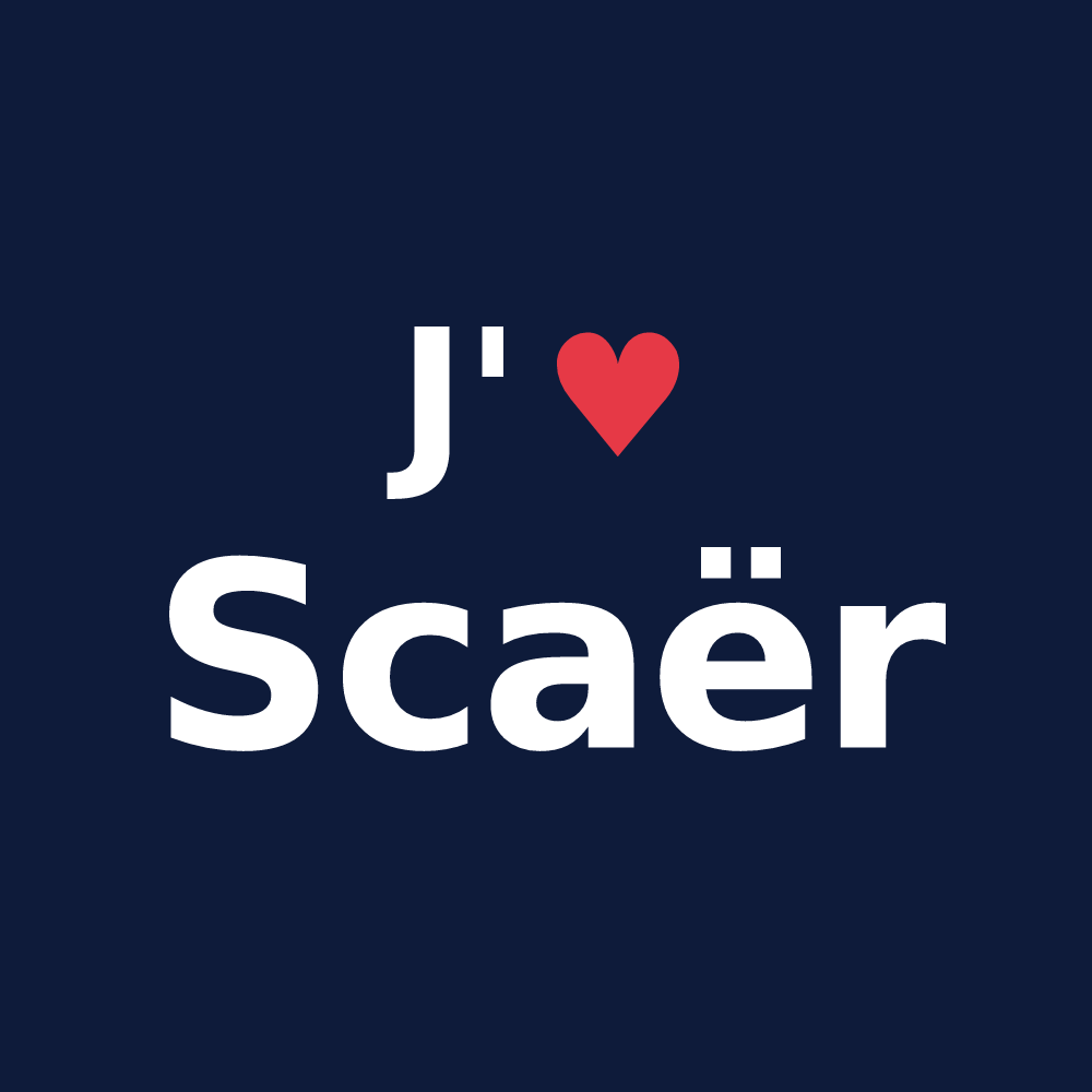 T-shirt personnalisé Scaër — design J'aime Scaër