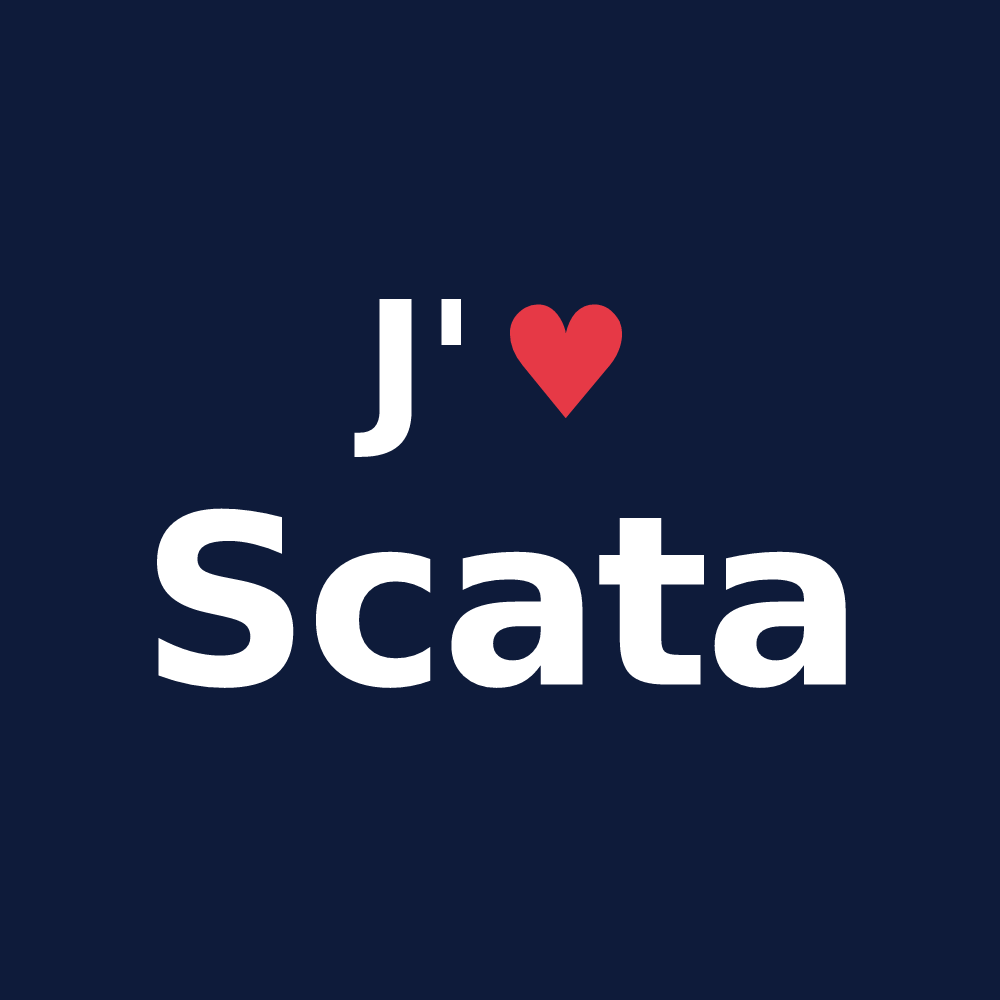 T-shirt personnalisé Scata — design J'aime Scata
