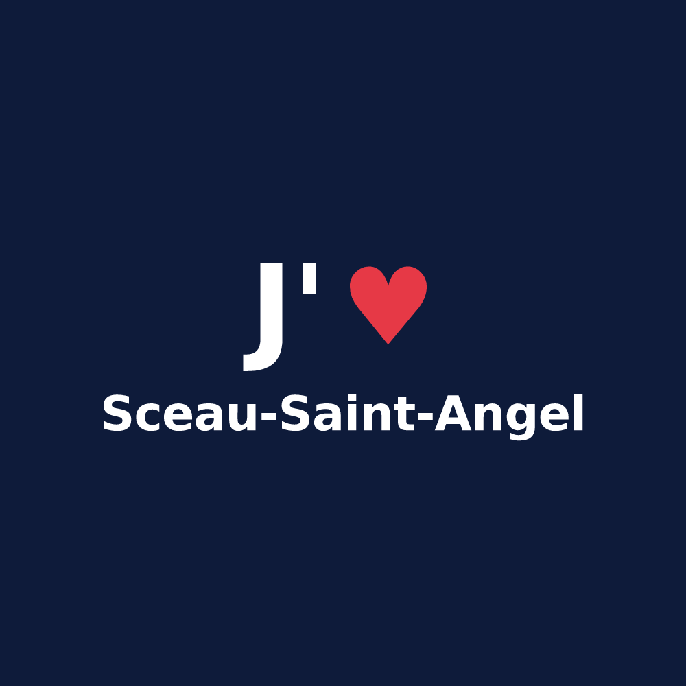 T-shirt personnalisé Sceau-Saint-Angel — design J'aime Sceau-Saint-Angel