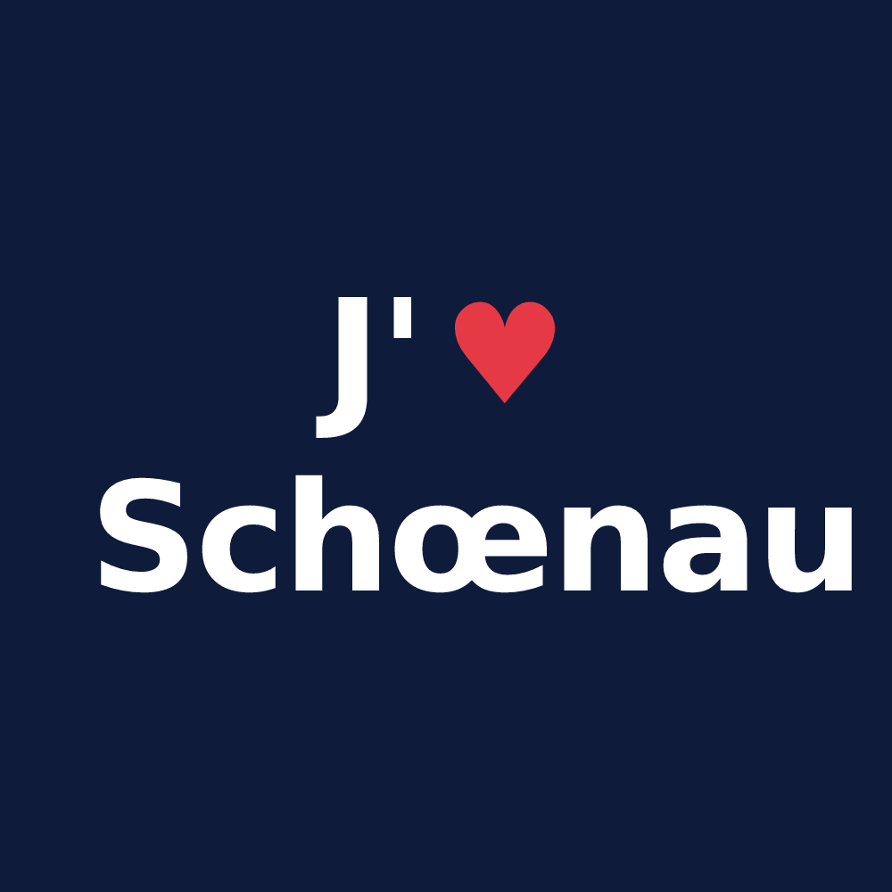 T-shirt personnalisé Schœnau — design J'aime Schœnau