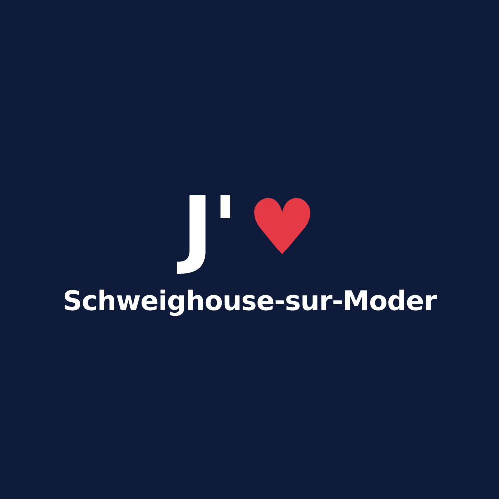 T-shirt personnalisé Schweighouse-sur-Moder — design J'aime Schweighouse-sur-Moder