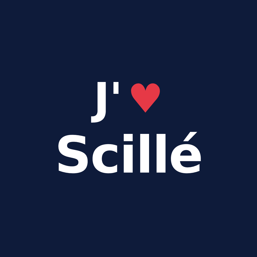 T-shirt personnalisé Scillé — design J'aime Scillé