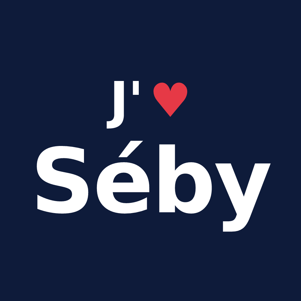 T-shirt personnalisé Séby — design J'aime Séby