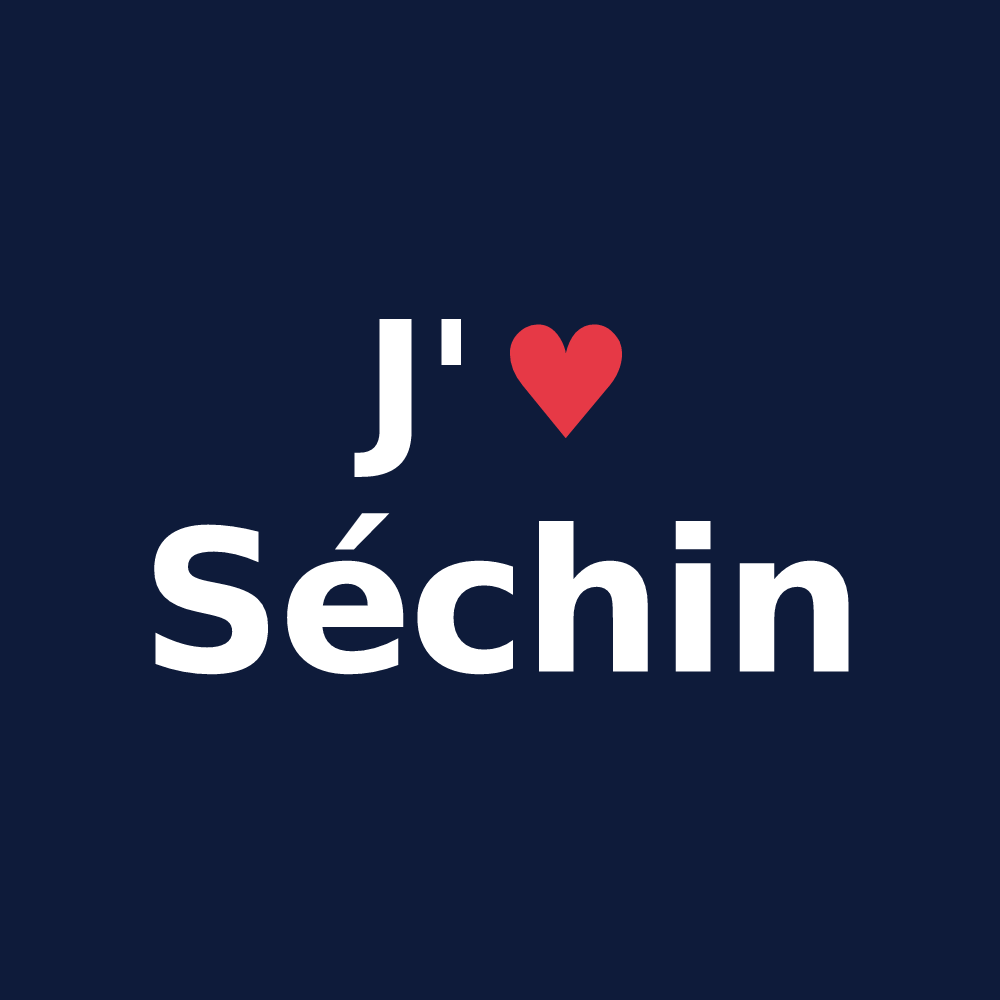 T-shirt personnalisé Séchin — design J'aime Séchin