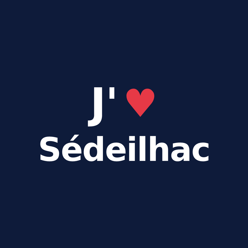 T-shirt personnalisé Sédeilhac — design J'aime Sédeilhac