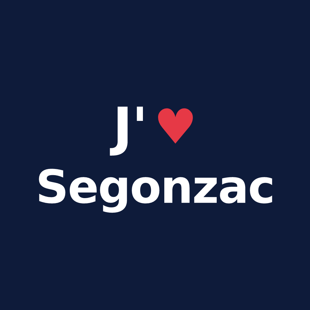 T-shirt personnalisé Segonzac — design J'aime Segonzac
