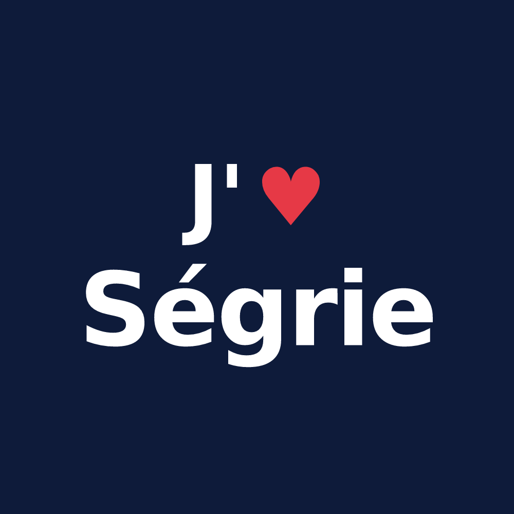 T-shirt personnalisé Ségrie — design J'aime Ségrie