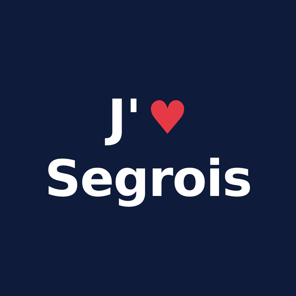 T-shirt personnalisé Segrois — design J'aime Segrois