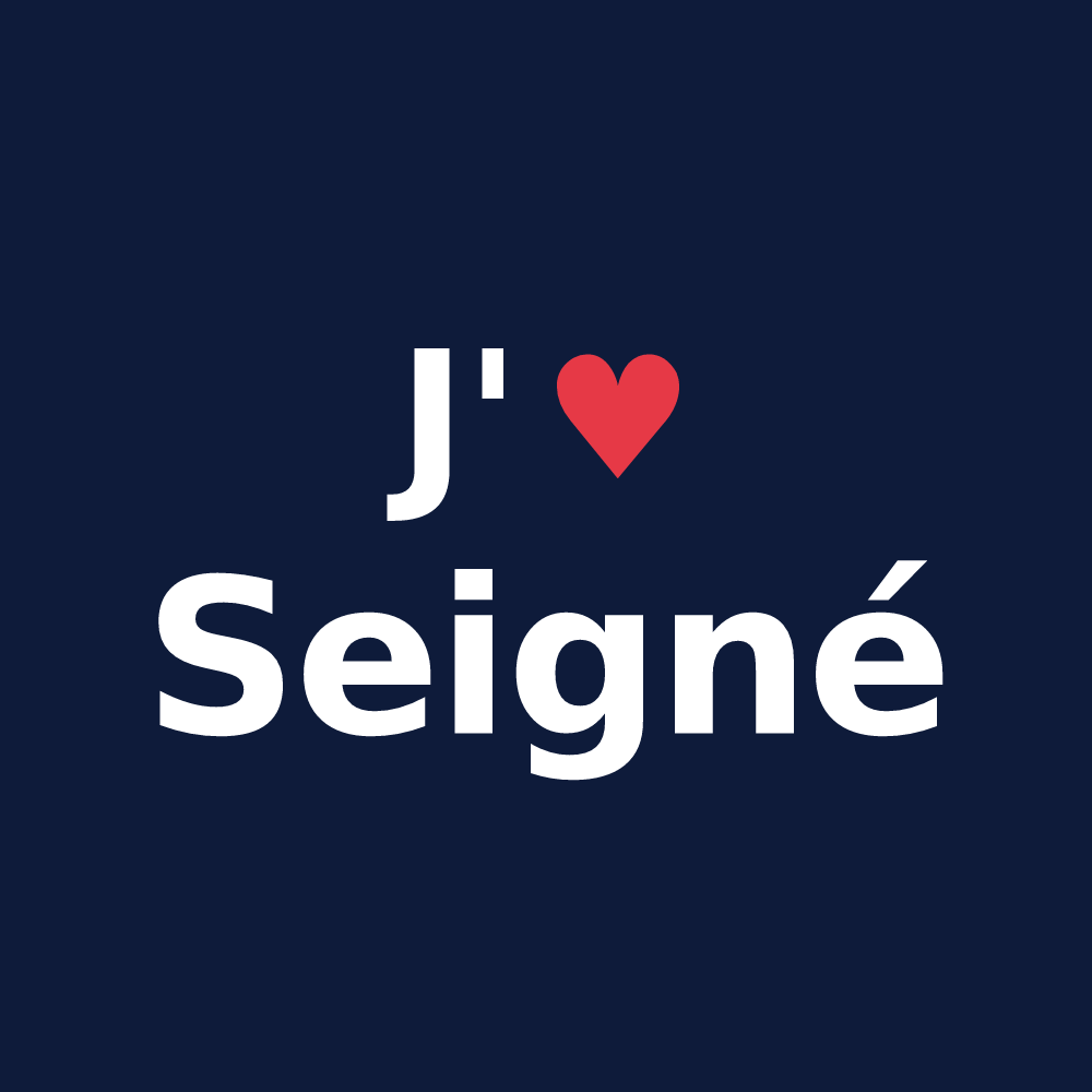 T-shirt personnalisé Seigné — design J'aime Seigné
