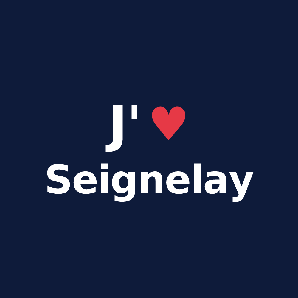 T-shirt personnalisé Seignelay — design J'aime Seignelay