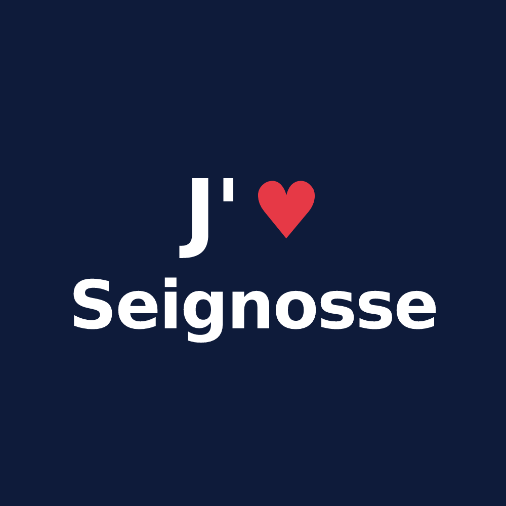 T-shirt personnalisé Seignosse — design J'aime Seignosse