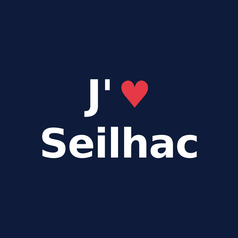 T-shirt personnalisé Seilhac — design J'aime Seilhac