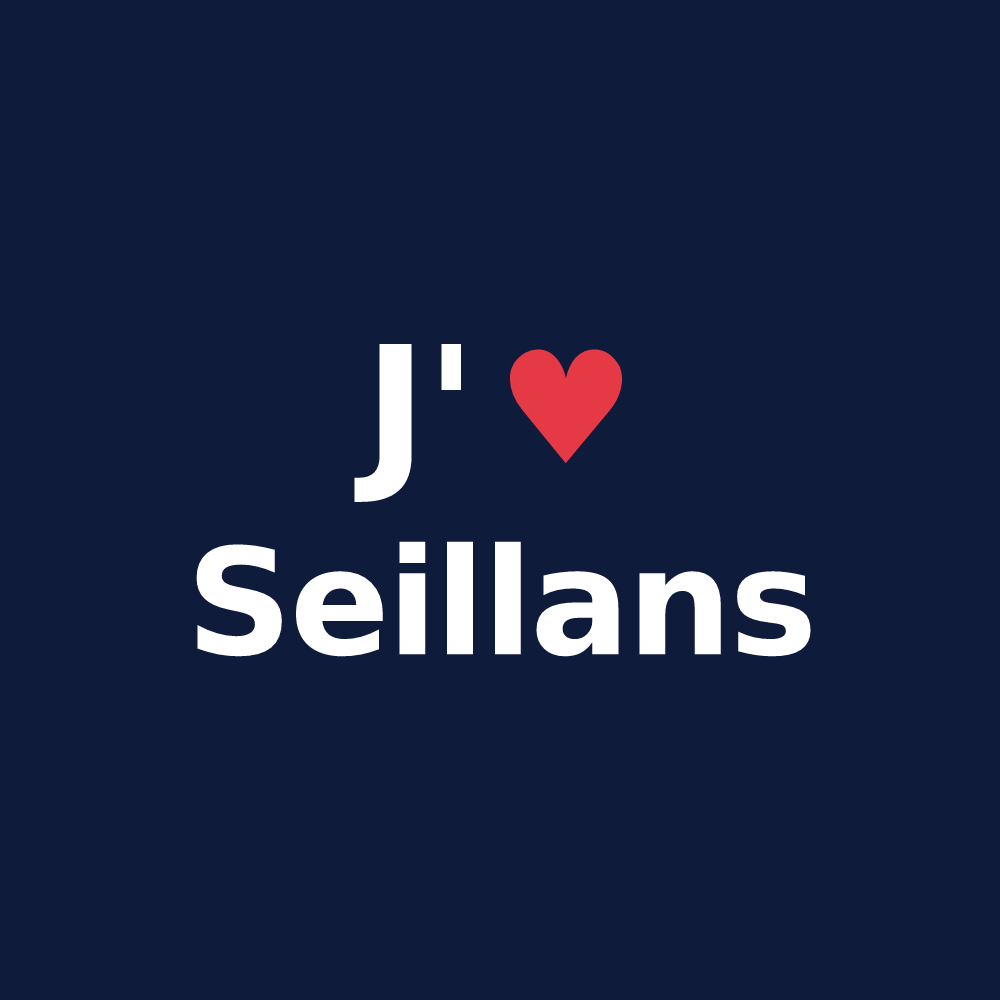 T-shirt personnalisé Seillans — design J'aime Seillans