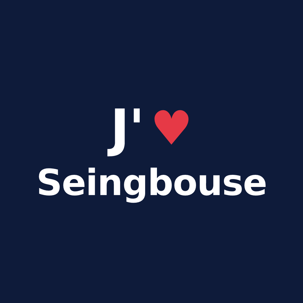 T-shirt personnalisé Seingbouse — design J'aime Seingbouse