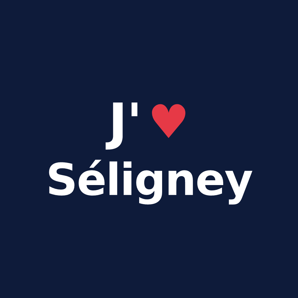 T-shirt personnalisé Séligney — design J'aime Séligney