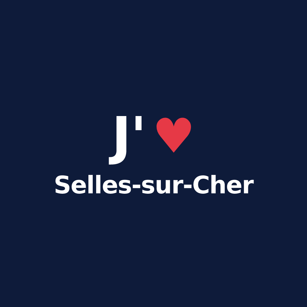 T-shirt personnalisé Selles-sur-Cher — design J'aime Selles-sur-Cher