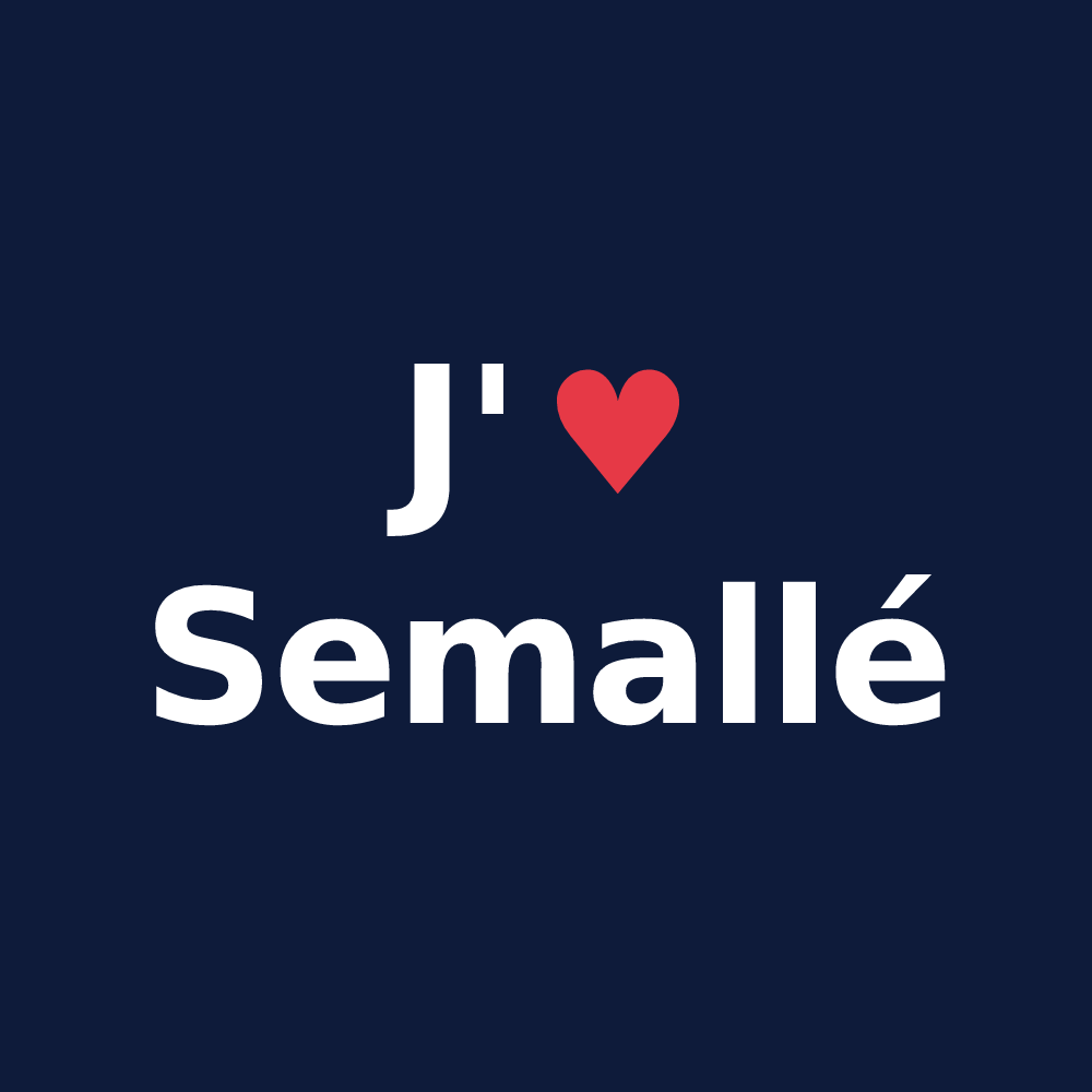 T-shirt personnalisé Semallé — design J'aime Semallé