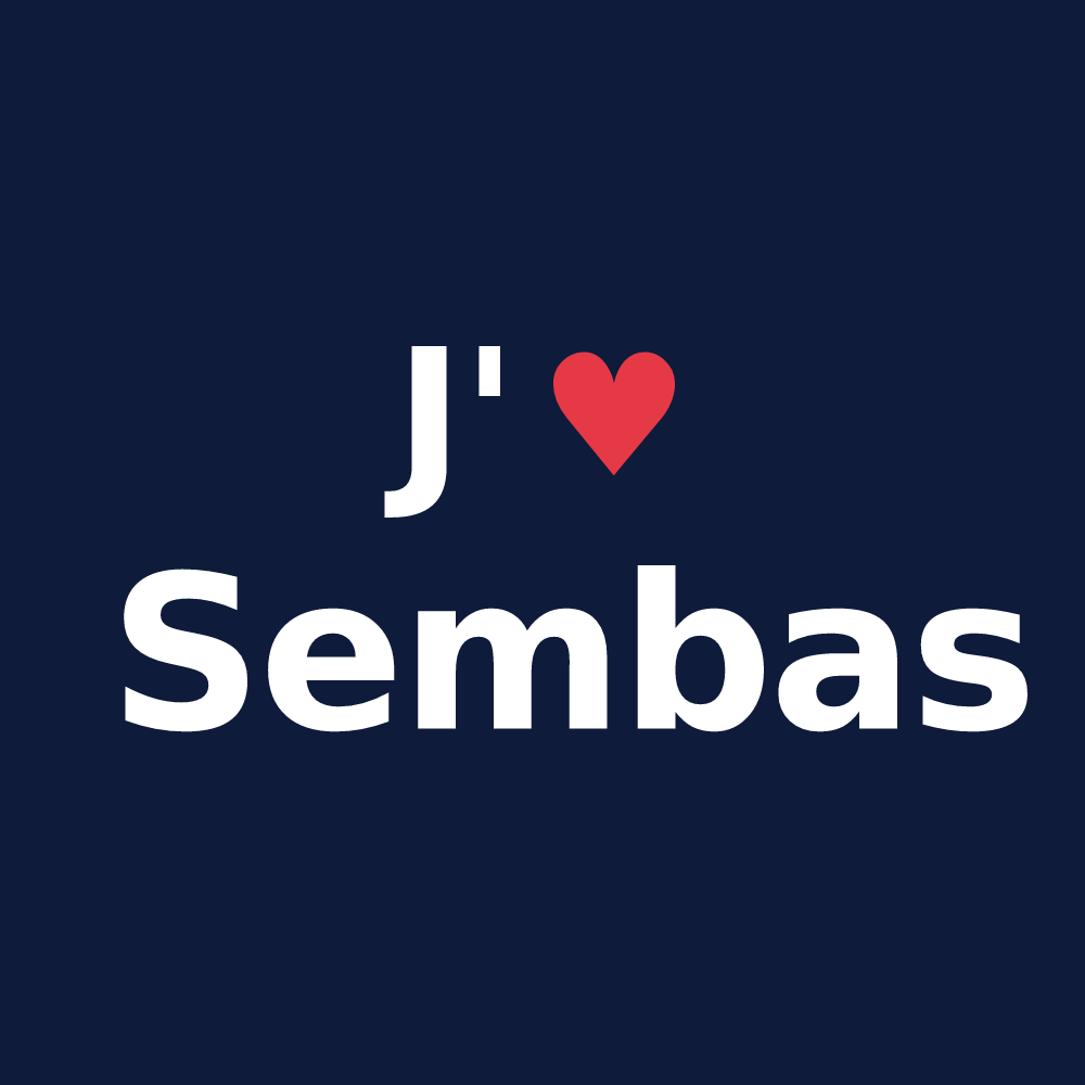 T-shirt personnalisé Sembas — design J'aime Sembas