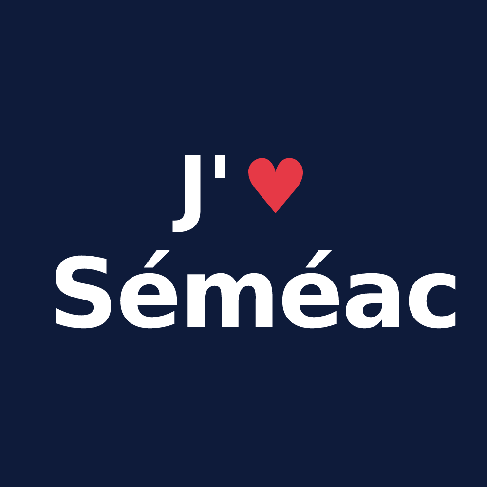 T-shirt personnalisé Séméac — design J'aime Séméac