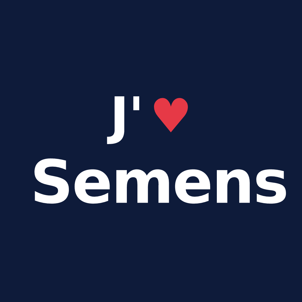T-shirt personnalisé Semens — design J'aime Semens