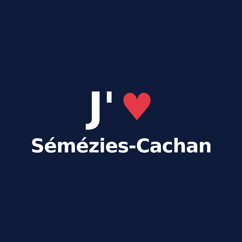 T-shirt personnalisé Sémézies-Cachan — design J'aime Sémézies-Cachan