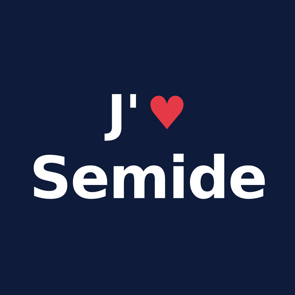 T-shirt personnalisé Semide — design J'aime Semide