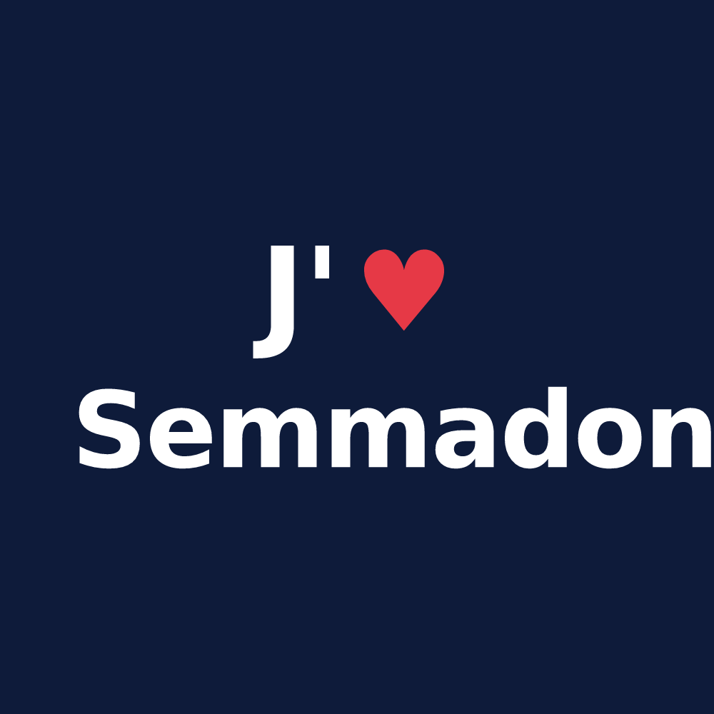 T-shirt personnalisé Semmadon — design J'aime Semmadon