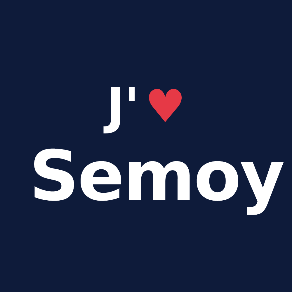 T-shirt personnalisé Semoy — design J'aime Semoy