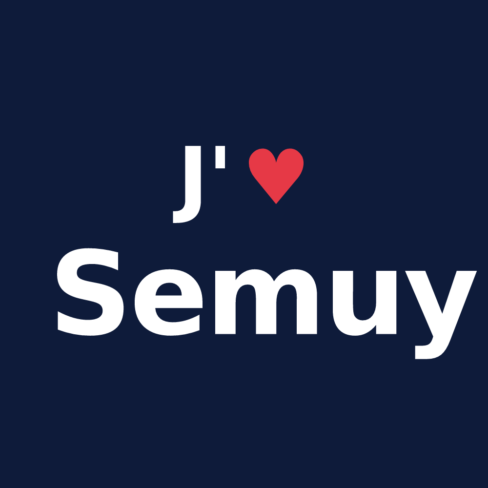 T-shirt personnalisé Semuy — design J'aime Semuy