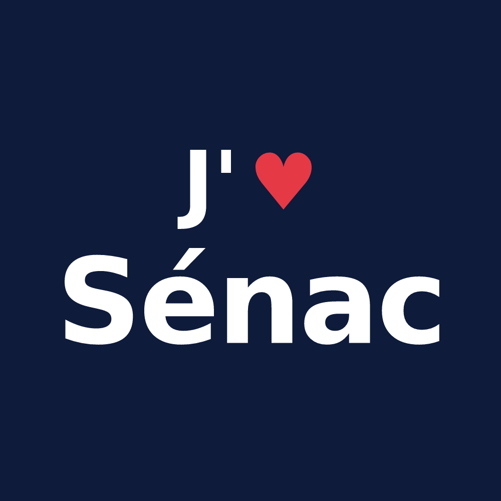 T-shirt personnalisé Sénac — design J'aime Sénac