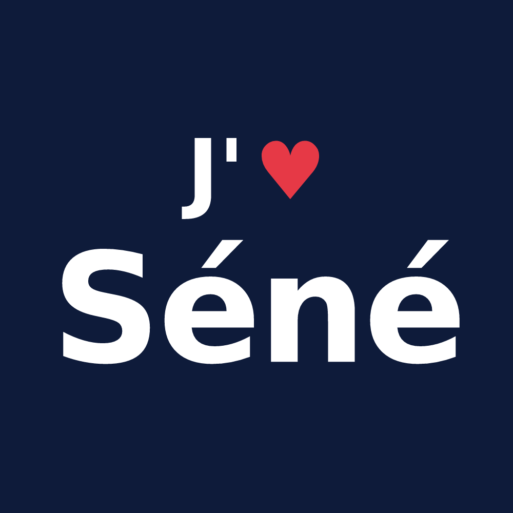 T-shirt personnalisé Séné — design J'aime Séné
